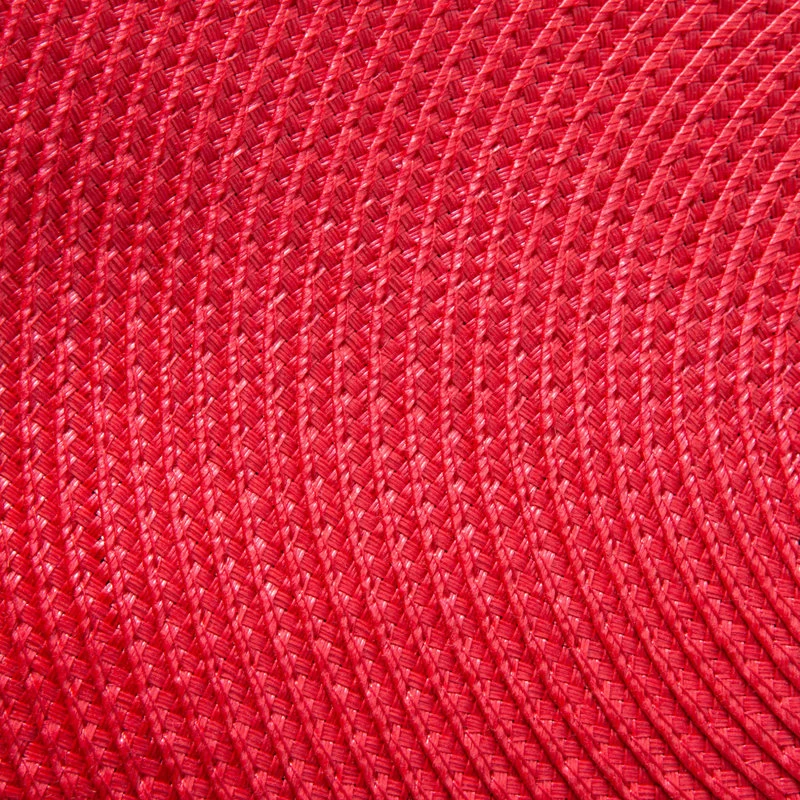 Round Woven Placemats Red, Set Of 6 - Image 2