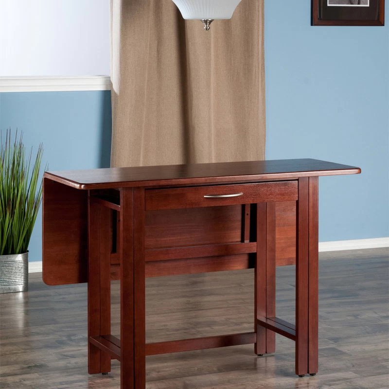 Winsome Taylor Drop Leaf Dining Table In Walnut Finish - Image 5