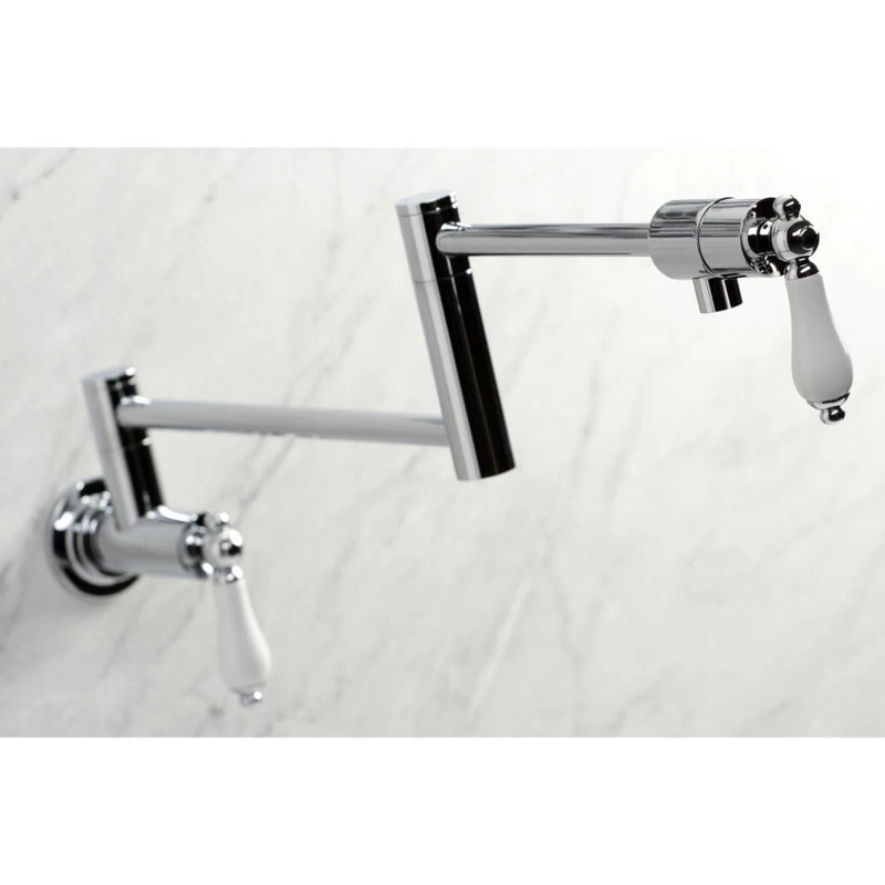 Kingston Brass KS4101PL Metropolitan Wall Mount Pot Filler, Polished Chrome - Image 2