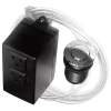 Disposal Air Switch And Single Outlet Control Box, Polished Chrome