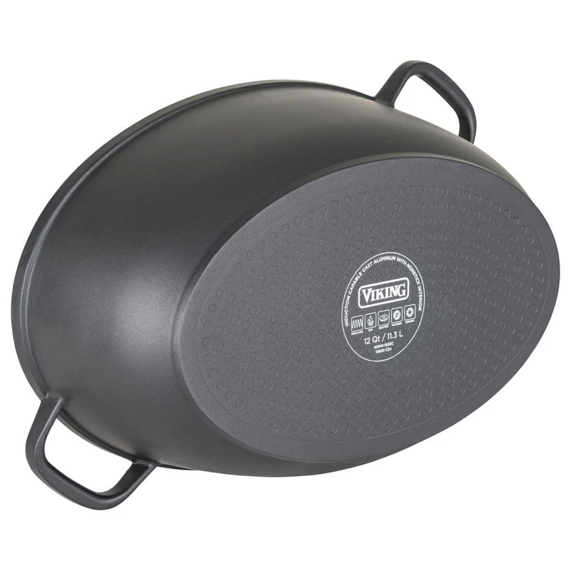 Viking 3-in-1 8.6 Qt Die Cast Oval Roaster With BONUS Glass Basting Lid - Image 5