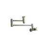 Kingston Brass Wall Mount Pot Filler Kitchen Faucet, Brushed Nickel