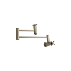 Kingston Brass Wall Mount Pot Filler Kitchen Faucet, Brushed Nickel