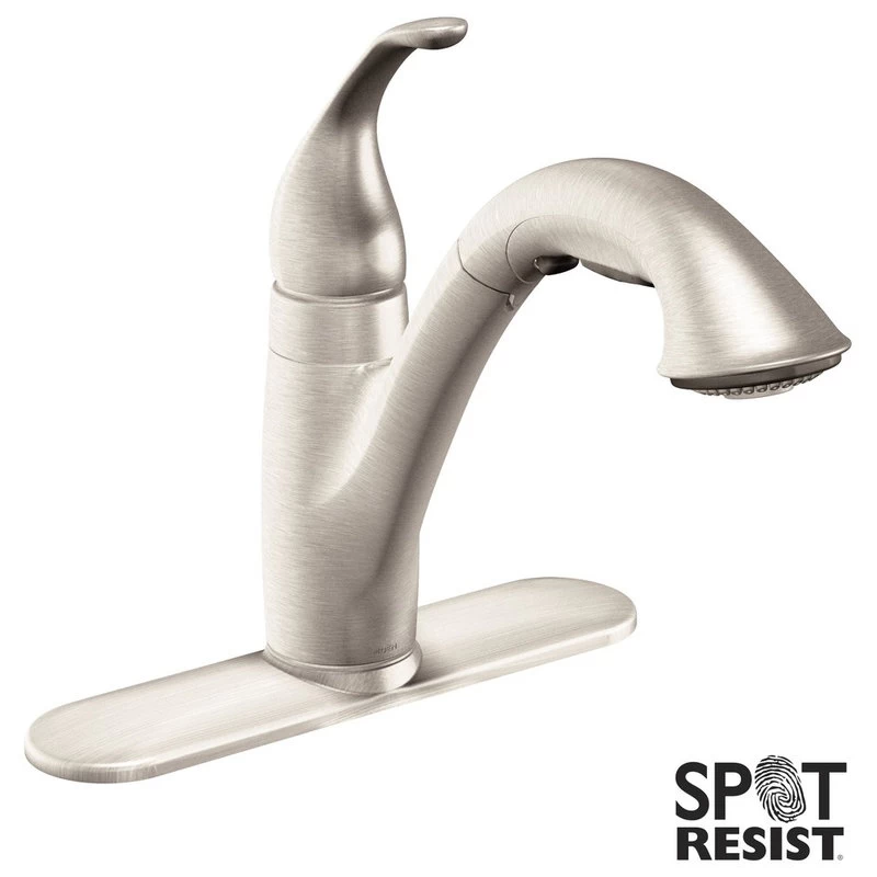 Moen Camerist 1-Handle Low Arc Pullout Kitchen Faucet, Spot Resist Stainless - Image 5
