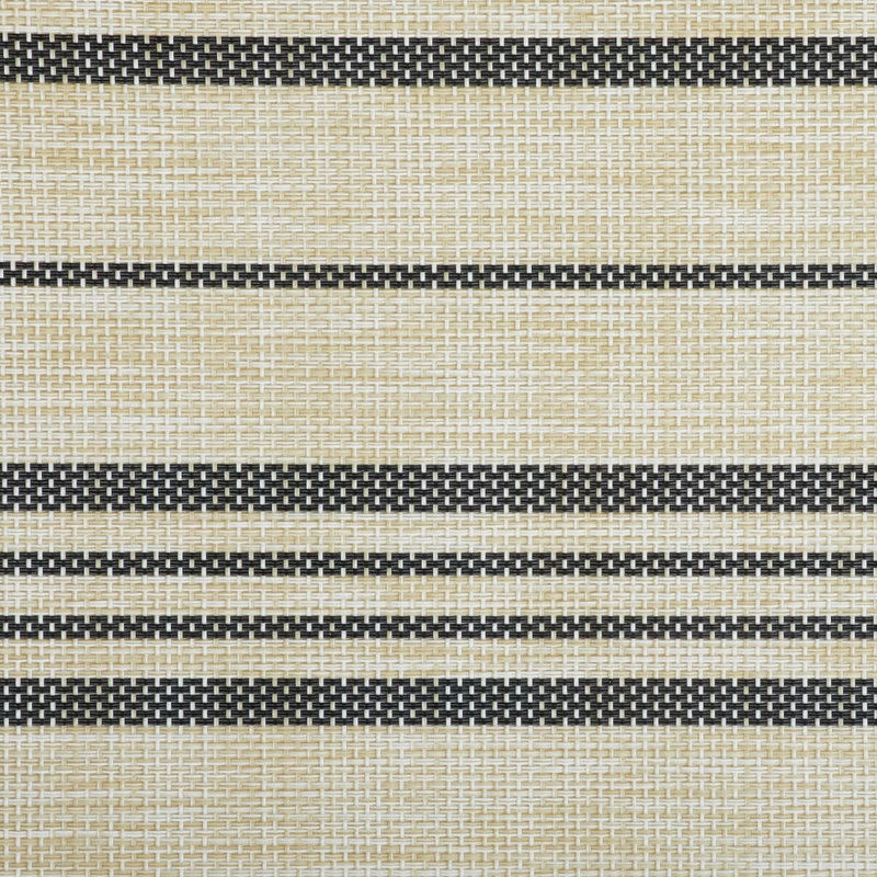 Black Farmhouse Stripe Pvc Woven Placemat Set Of 6 - Image 2
