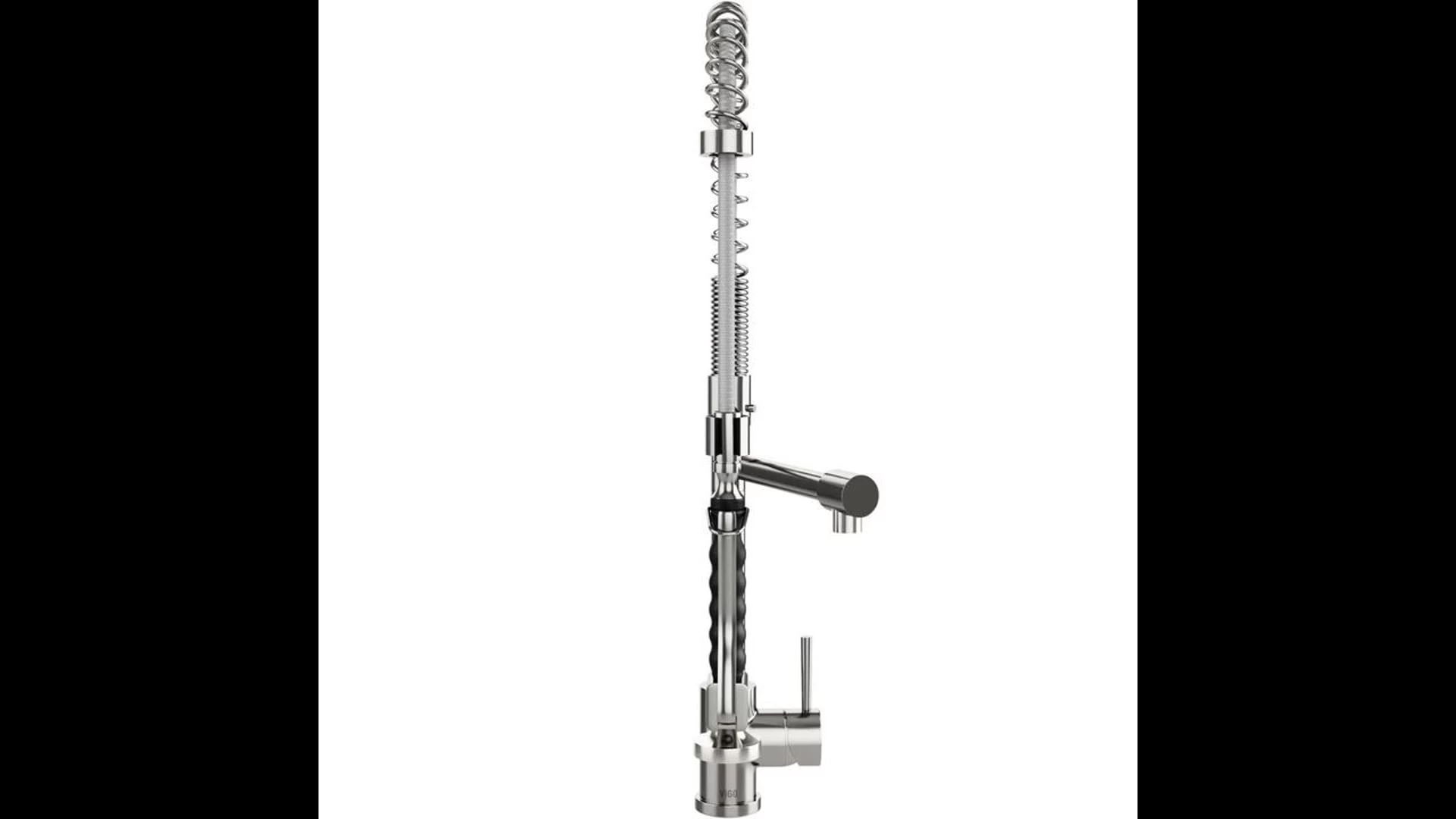 VIGO Zurich Pull-Down Kitchen Faucet, Stainless Steel - Image 2