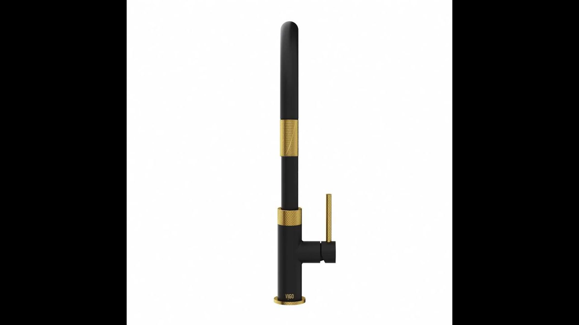 VIGO Bristol Kitchen Faucet, Matte Brushed Gold/Matte Black - Image 2