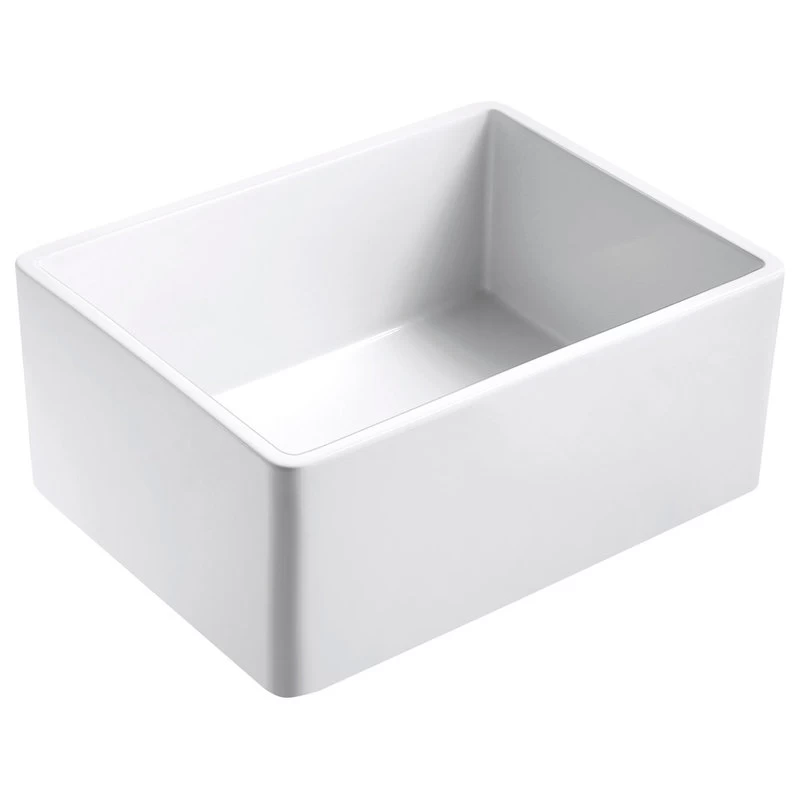 Olde London Reversible Farmhouse Single Bowl Kitchen Sink, Grid, Strainer, 27" - Image 3