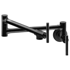 Elkay Avado 4 GPM Wall Mount Pot Filler Faucet Matte Black, LKAV4091MB