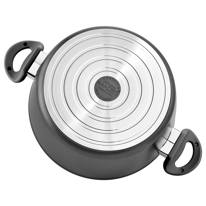 Saflon Titanium Stock Pot With Glass Lid, Forged Aluminum, PFOA-Free, 8-Quart - Image 4