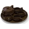Chinese Yixing Clay Tea Set With Serving Plate