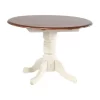 A-America British Isles 42" Round Drop-Leaf Dining Table, Merlot-Buttermilk