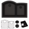 Elkay Quartz Classic 33" Undermount Sink Kit, Black