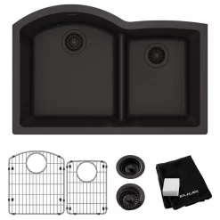 Elkay Quartz Classic 33" Undermount Sink Kit, Black