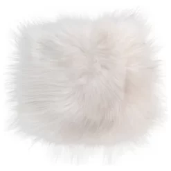 Natural 100% Icelandic Sheepskin Fur Seat Cover,, 15''x15'', White