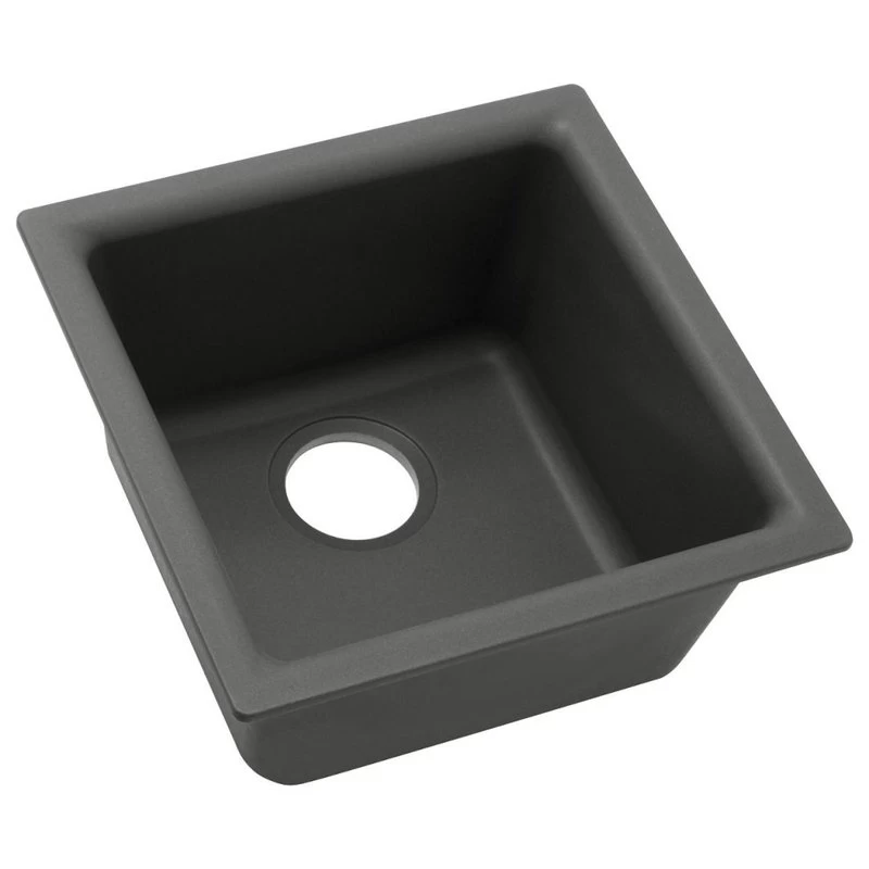 ELG1616GY0 Quartz Classic 15-3/4" X 15-3/4" Dual Mount Bar Sink, Dusk Gray - Image 3
