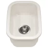 Houzer PTB-1318 Platus 12-3/16" Undermount Single Basin Fireclay - Biscuit