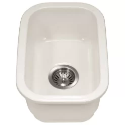 Houzer PTB-1318 Platus 12-3/16" Undermount Single Basin Fireclay - Biscuit