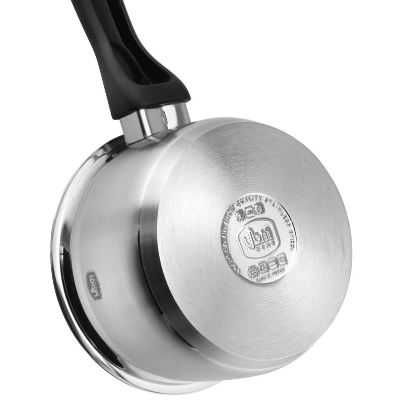 YBM Home 18/10 Stainless Steel Stock Pot, Induction Compatible, Black, 9 Quart - Image 2