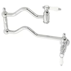Kingston Brass KS2101BPL Bel Air Wall Mount Pot Filler, Polished Chrome