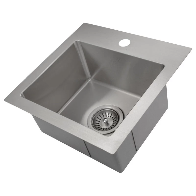 ZLINE Topmount Single Bowl Bar Kitchen Sink In Stainless Steel (STS-15) - Image 4