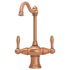 2 Handle Copper Drinking Water Filter Faucet, Dual Lever Hot & Cold Water Faucet