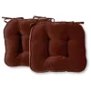 Hyatt Chair Pad, Set Of 2, Burgundy