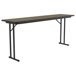 Correll 3/4" High Pressure Folding Seminar Table In Colonial Hickory