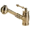 Scepter Pull Out Solid Brass Kitchen Faucet CeraDox Technology, Brushed Brass