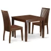 3-Piece Dinette Table Set, Table, 2 Dining Chairs, Mahogany Finish