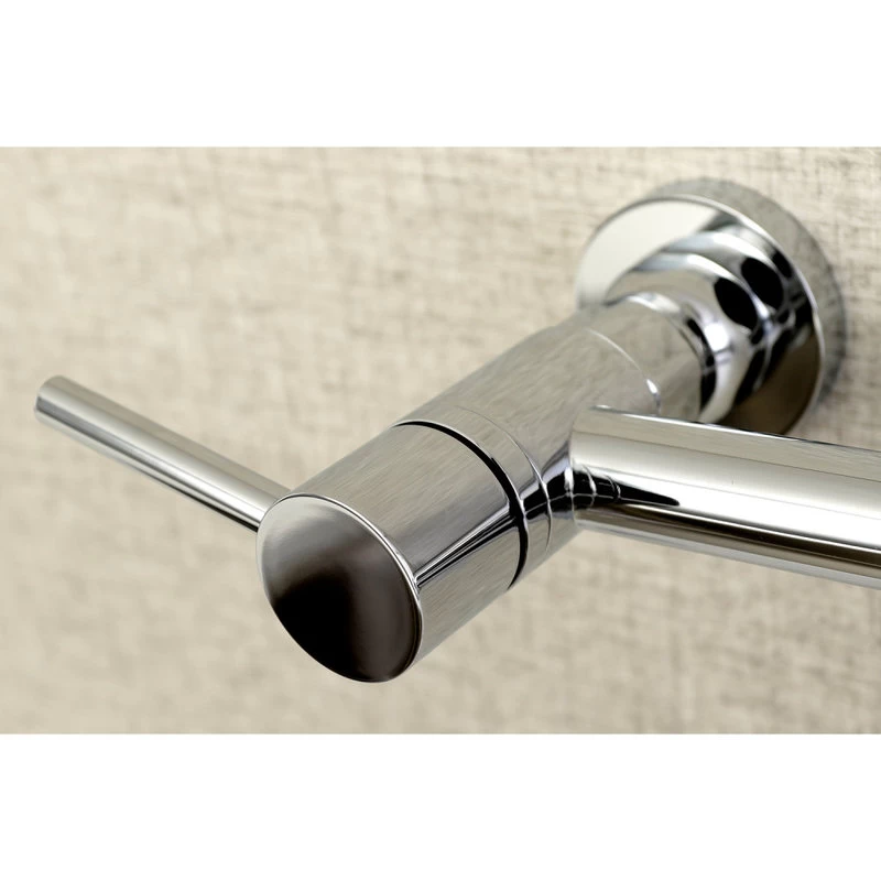 Gourmetier Concord 2-Handle Wall Mount Pull-Down Kitchen Faucet, Polished Chrome - Image 4