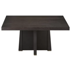 The Gael Dining Table, Transitional, Square, Ebony Oak, 60"x60"