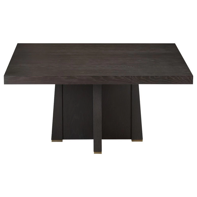 The Gael Dining Table, Transitional, Square, Ebony Oak, 60"x60"