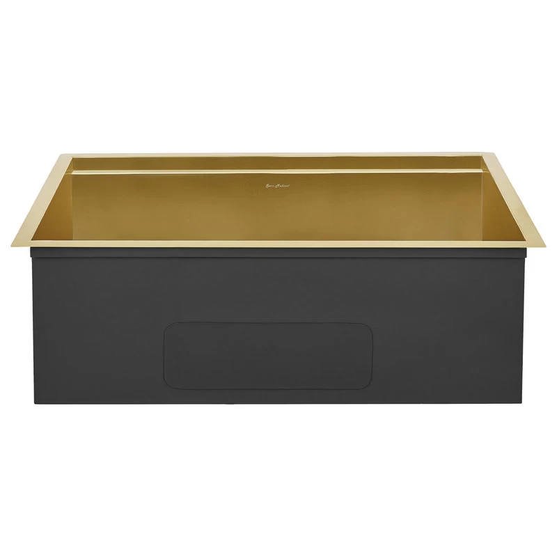 Tourner 30x19 Stainless Steel, Single Basin, Undermount Kitchen Sink, Gold - Image 5