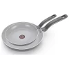 Initiatives Ceramic Black 8.5" And 10.5" Fry Pan Set