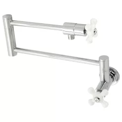 Kingston Brass KS4101PX Metropolitan Wall Mount Pot Filler, Polished Chrome