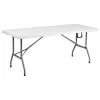 Bowery Hill 30" X 72" Plastic Folding Table In White