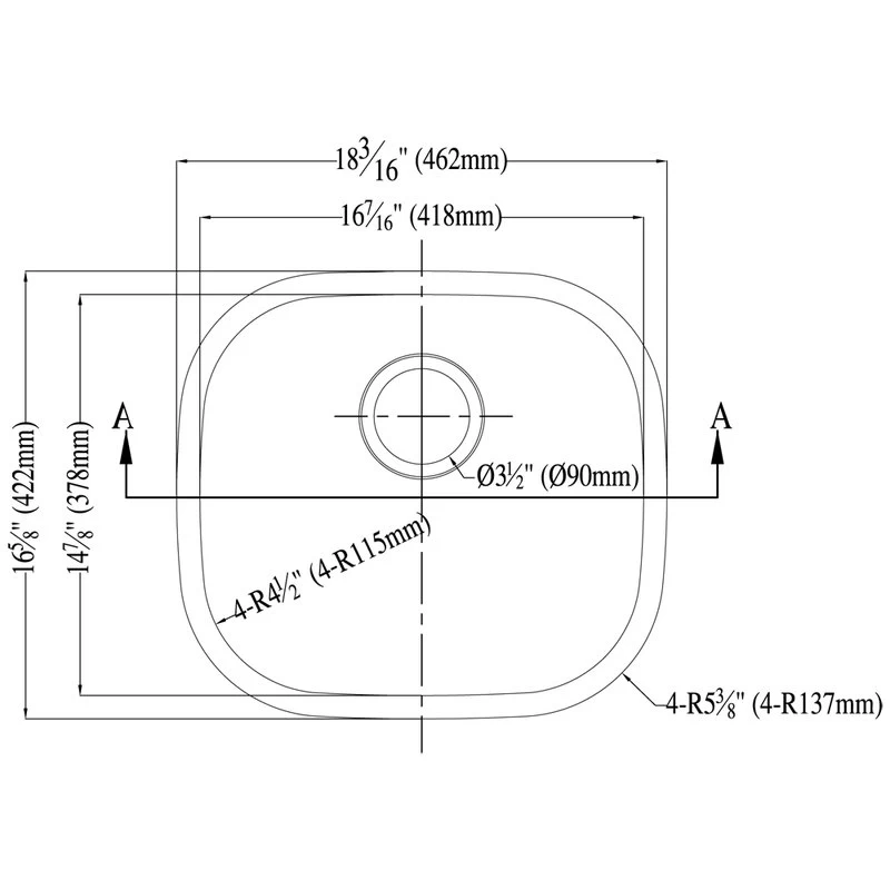 Dawn Undermount Single Bowl Bar Sink - Image 2