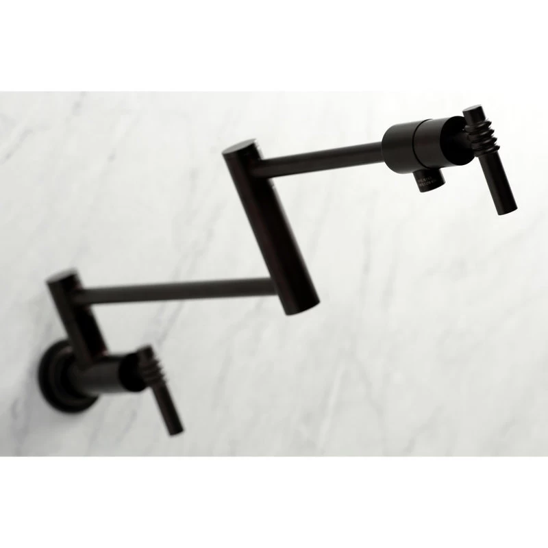 Kingston Brass KS4105ML Milano Wall Mount Pot Filler, Oil Rubbed Bronze - Image 2