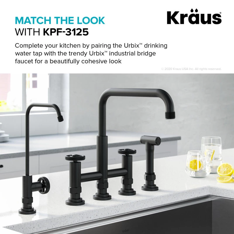Urbix Drinking Water Dispenser Beverage Kitchen Faucet, Matte Black - Image 5