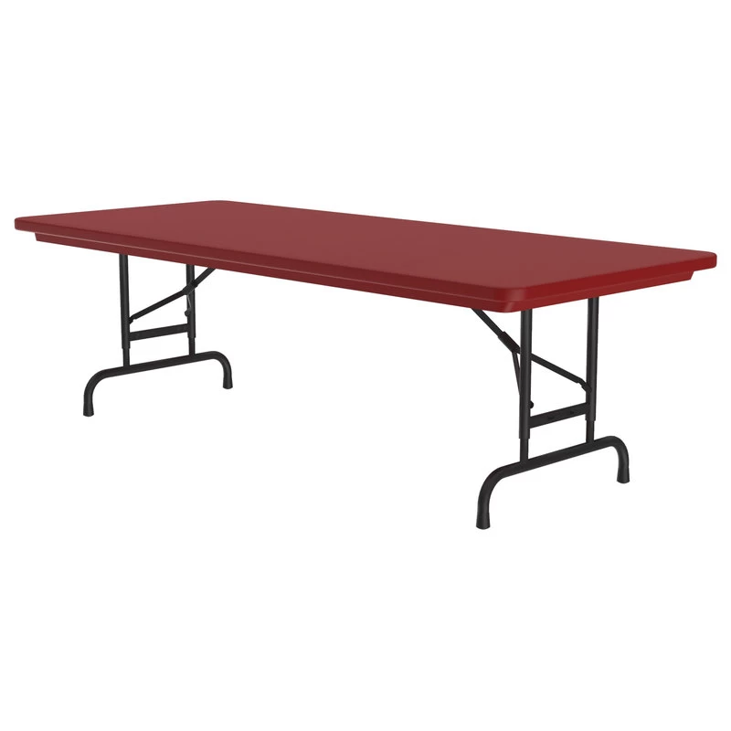 Correll Adjustable Height Heavy Duty Blow-Molded Folding Table RA3060-25
