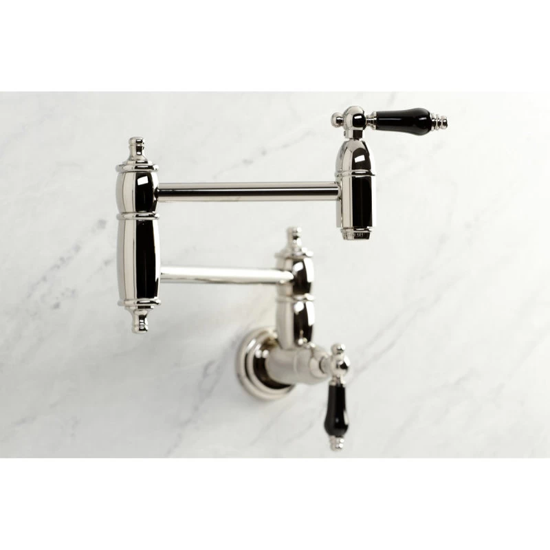 Kingston Brass KS3106PKL Duchess Wall Mount Pot Filler, Polished Nickel - Image 3