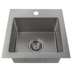 ZLINE Topmount Single Bowl Bar Kitchen Sink In Stainless Steel (STS-15)