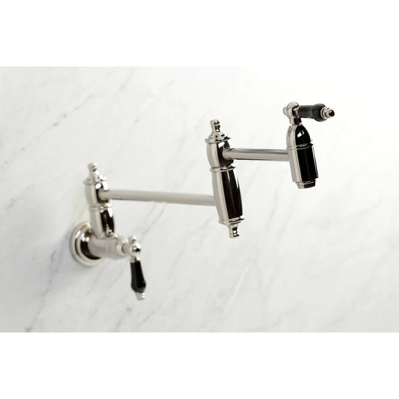 Kingston Brass KS3106PKL Duchess Wall Mount Pot Filler, Polished Nickel - Image 2