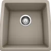 Blanco 441288 17"x17.5" Granite Single Undermount Kitchen Sink, Truffle