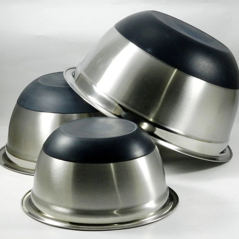 3-Piece Stainless Steel Anti-Skid Mixing Bowl Set - Image 3