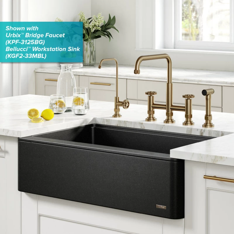 Urbix Drinking Water Dispenser Beverage Kitchen Faucet, Brushed Gold - Image 7