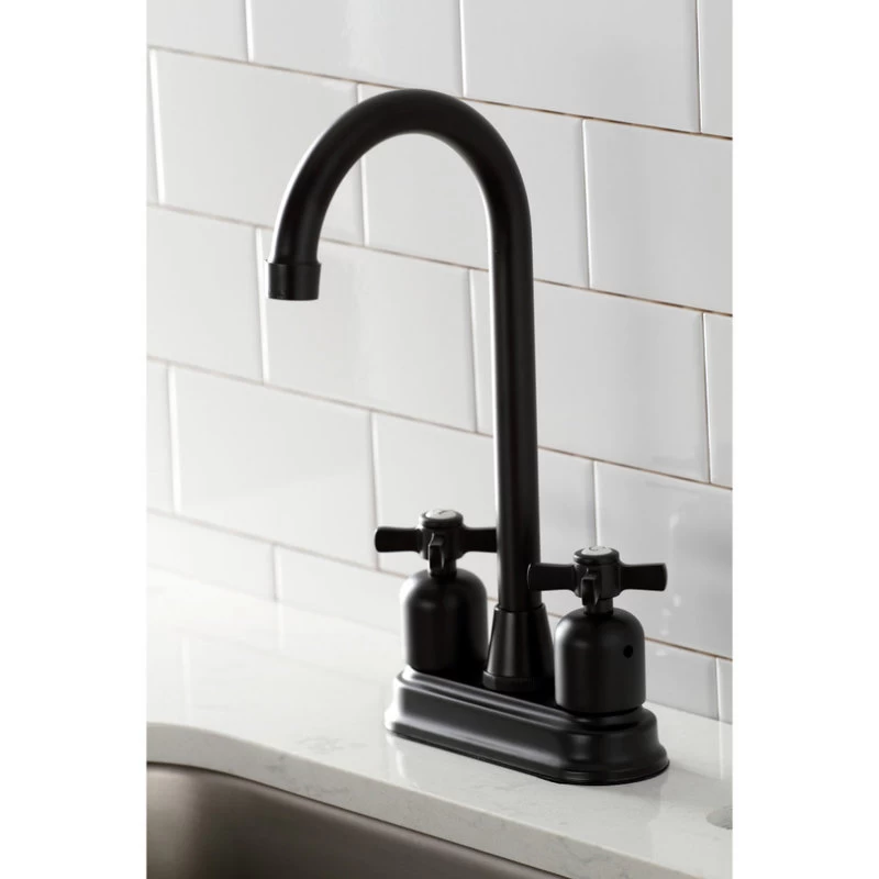 Kingston Brass KB8490ZX Millennium Bar Faucet, Matte Black - Image 5