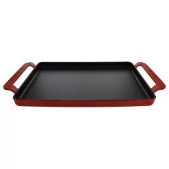 Chasseur 14" Red Rectangular Griddle French Enameled Cast Iron