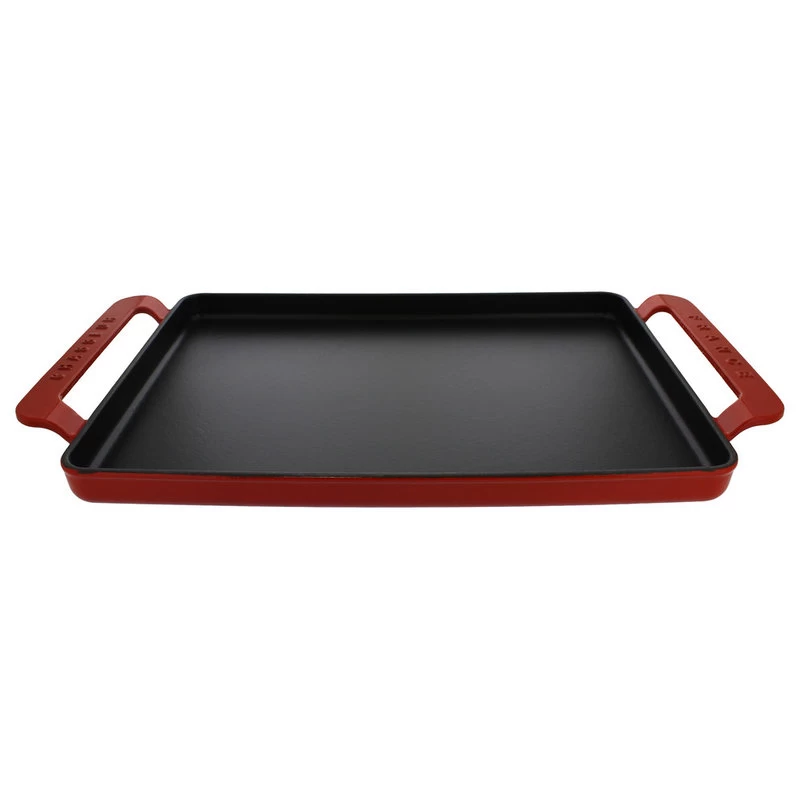 Chasseur 14" Red Rectangular Griddle French Enameled Cast Iron